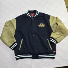 Dickies デッキーズスタジャン 紺/ベージュＬサイズ きれいめ内側傷有り