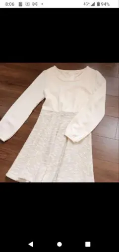 【まる様専用】シフォンブラウスとツィード調のドッキングワンピース　美品