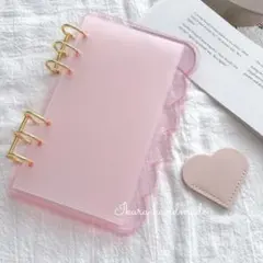 A6 アクリルバインダーもこもこ セービングチャレンジ　システム手帳リフィル