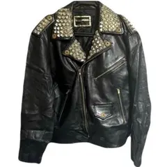 リメイク鋲ジャン 鋲ジャン メンズ スタッズ付き ロックスター レザージャケット