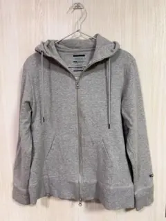 美品BASECONTROL抗菌防臭ストレッチ裏毛ジップパーカー レディースグレー