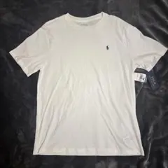 新品タグ付 ポロラルフローレン Tシャツ 白 XL(18-20) ネイビーポニー