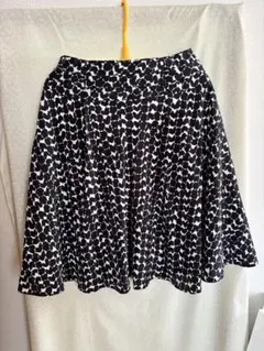 marie claire フレアスカート 64 ブラック/ホワイト