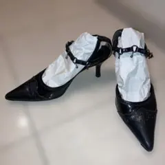 COMME CA DU MODE パンプス ブラック アンクルストラップのサムネイル