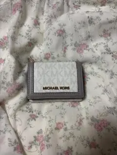 MICHAEL KORS 三つ折り財布 ホワイト/グレー