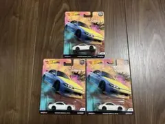 ホットウィール ストリートチューナーズ 日産 シルビア S15 パール白 3台