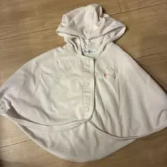 familiar フード付きポンチョ 60-90cm ピンク