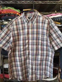 90s old UNIQLO チェック柄 半袖シャツ Lサイズ