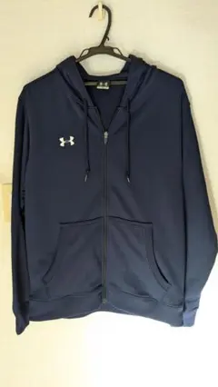 【美品】Under Armour ネイビー フルジップパーカー MD