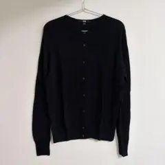 UNIQLO ユニクロ メリノクルーネックカーディガン XL ブラック