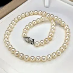 あこや真珠 パール ネックレス 本真珠 7mm SILVER