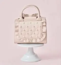 Fiorforte lacy ribbon boston bag ピンク リボン - メルカリ
