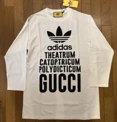 新品タグ付き グッチ　アディダス　ロンＴ　カットソー 白　長袖　Ｔシャツ　XSのサムネイル