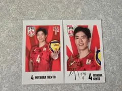 キャラポトレ 男子バレー 宮浦健人選手 箔押しサイン入り・ノーマルセット