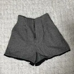 Meltie メルティ千鳥柄ハイウエストショートパンツ