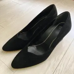 【Riz raffinee リズ ラフィーネ】 スエードパンプス 黒 23.5のサムネイル