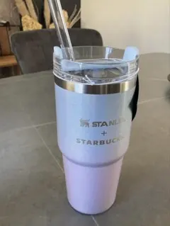 【即完売品】スタバSTANLEYグラデーションブルーピンクタンブラー 414ml