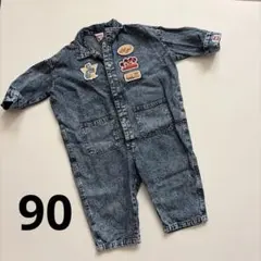 【美品】ディズニー リトシー トミカデニムオーバーオール 90cm しまむら