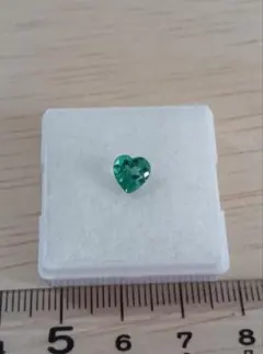 グリーンクォーツ　ハート　ルース　美品