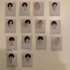 少年忍者 切り抜きセット 14枚 セット（裏面：寝顔） 内村颯太 黒田光輝 ほか