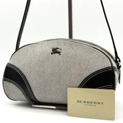美品✨バーバリーブルーレーベル ホース刺繍 ショルダーバッグ キャンバス