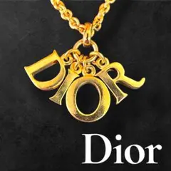 Dior ゴールド ロゴチャームネックレス 12
