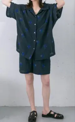 セットアップ】KBF エンブロイダリーワイドカラーシャツ & ショート 
