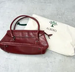 ALBERO バッグ ハンドバッグ レザー 赤 アルベロ