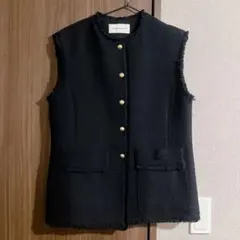 URBAN RESEARCH ブラック　ツイード風ジレ