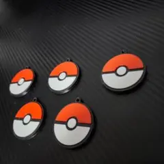 ポケモンキーホルダー -ポケモンボール アクセサリー 5個セット