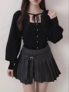 GRL フリルリボンボレロ×キャミソールニットアンサンブルmb1590