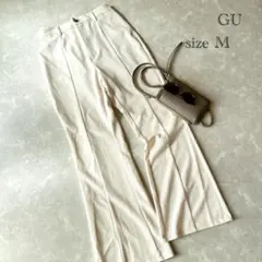 【ジーユー GU】ブーツカット スラックス センター 切替 キレイめ オフィス
