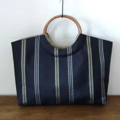 881 おでかけバック 大島紬 正絹 着物リメイク 大島紬