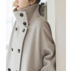 2023AW NOBLE スタンドカラーオーバーコート　ベージュ