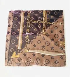 【新品未使用 】高級感ある大人可愛いデザイン　スカーフ ブラウン