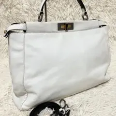 2605-39｜フェンディ ピーカブー 2WAYバッグ ハラコ ヒョウ柄 - メルカリ