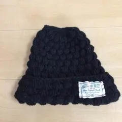 美品 黒ニット帽☆フリーサイズ