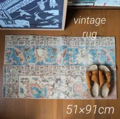 ＊ヴィンテージラグ トルコラグ スモールラグ Vintage rug 13＊