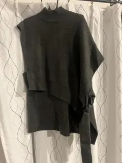 MURUA ダークグレー ノースリーブセーター Fサイズ