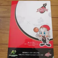 新品サッカーOSAKA EVESSA 大阪エヴェッサ クリアファイルまいどくん