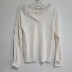 axes femme ニット 長袖　Vネック　レース　Mサイズ