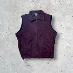 WoolrichフリースベストLバーガンディドローコードcitytech y2kのサムネイル