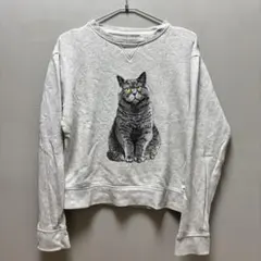 猫　一点物　リーバイス　霜降り　スウェット　LMC リメイク　ペイント　グレー