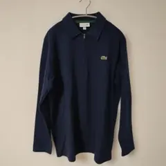 LACOSTE ネイビー 長袖ポロシャツ US S