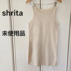 未使用タグ付き shrita レイヤード リブ ニット ノースリーブ