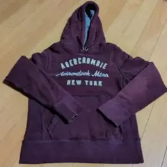 アバクロンビー&フィッチ　ワインレッド　S　パーカー　フーディー　古着