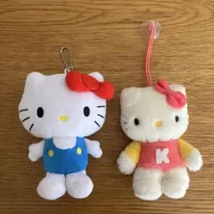 ぬいぐるみキーホルダー、吸盤マスコット　キティちゃん【２個セット】