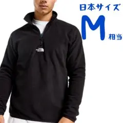 【海外限定】ノースフェイス　1/4ジップフリース　黒　日本M相当　J1142