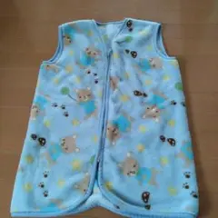 水色 クマと星柄 スリーパー