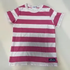 HOT BISCUITS 半袖Tシャツ ピンクボーダー 110cm